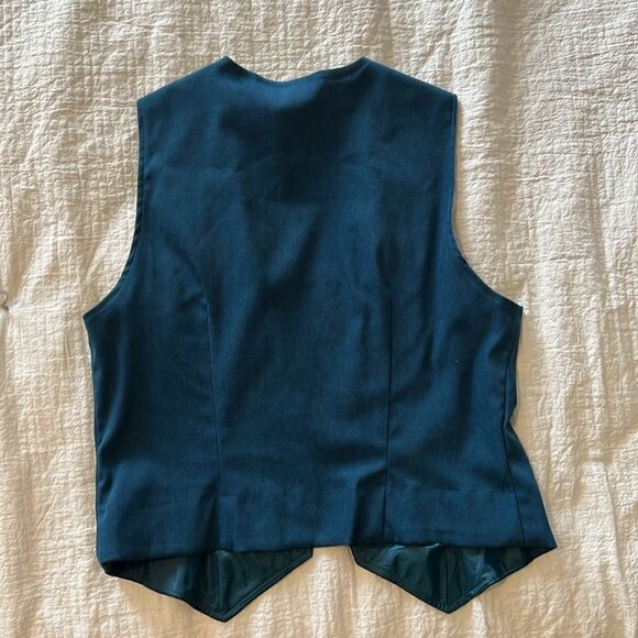 New Frontier Vest Womens Medium Blue Southwest Western USA Vintage Vest - Picture 5 of 5